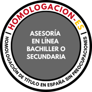 ASESORIA HOMOLOGACION EN LINEA BACHILLER O SECUNDARIA