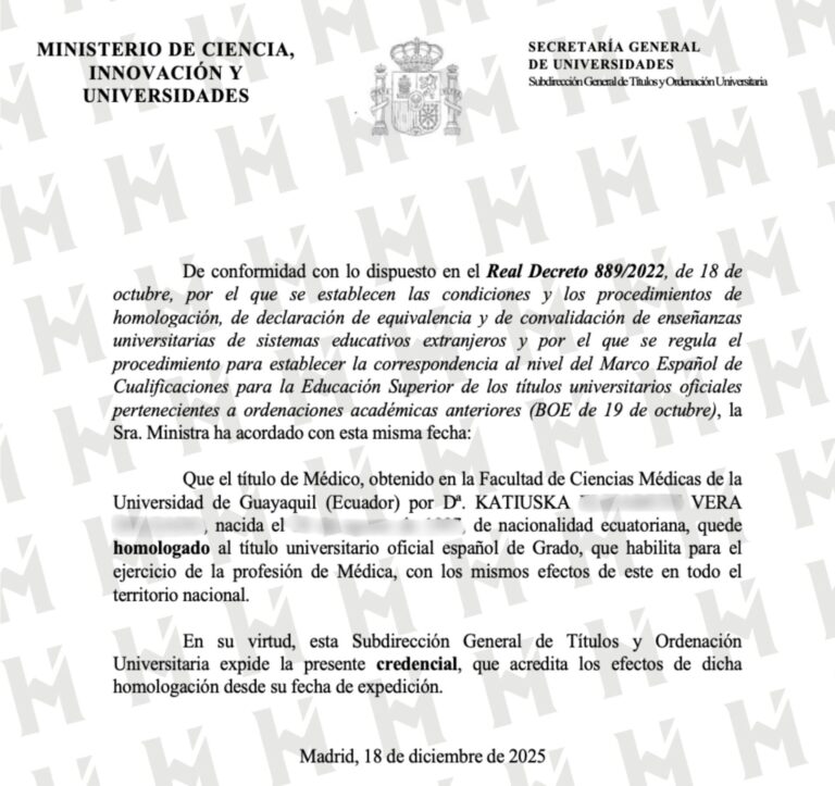 HOMOLOGACIÓN DE TÍTULO UNIVERSITARIO