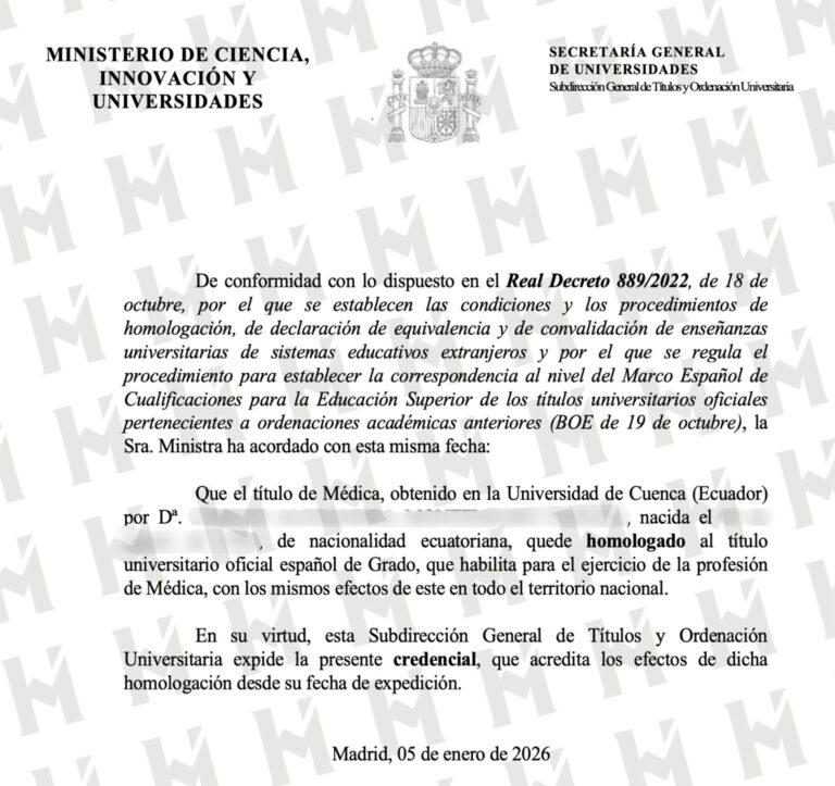 HOMOLOGACIÓN DE TÍTULO UNIVERSITARIO