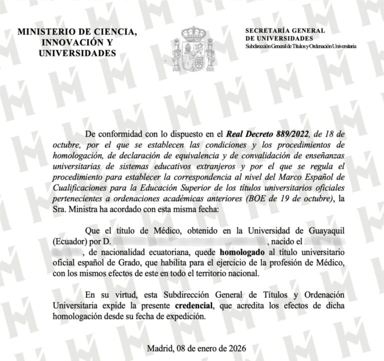 HOMOLOGACIÓN DE TÍTULO UNIVERSITARIO