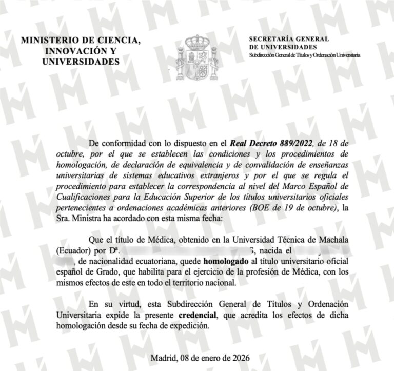 HOMOLOGACIÓN DE TÍTULO UNIVERSITARIO