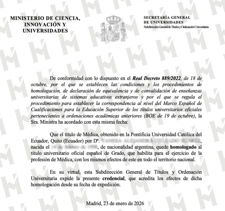 HOMOLOGACIÓN DE TÍTULO UNIVERSITARIO